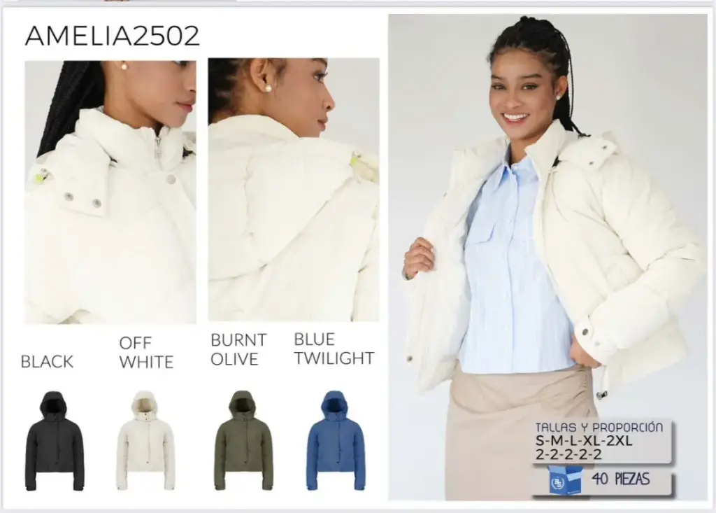 CHAMARRA ROOSEVELT AMELIA 2502 (CAJA 40PZ)