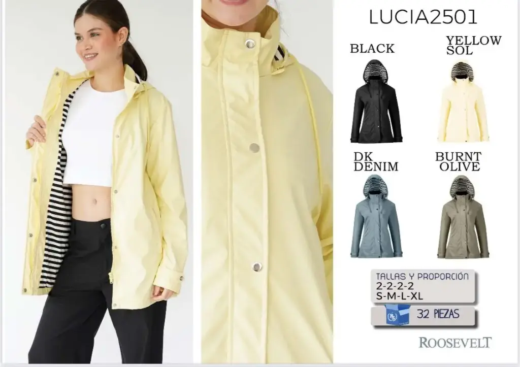 CHAMARRA ROOSEVELT LUCIA 2501 (NEGRO, S)