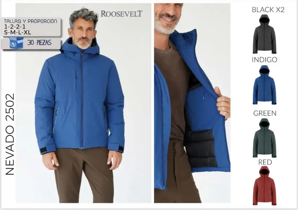 [ROONEV2502NEG-S] CHAMARRA ROOSEVELT NEVADO 2502 (NEGRO, S)