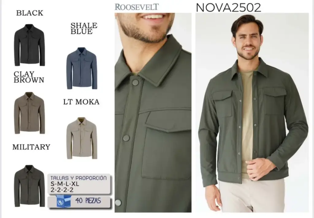CHAMARRA ROOSEVELT NOVA 2502 (CAJA 40PZ) 