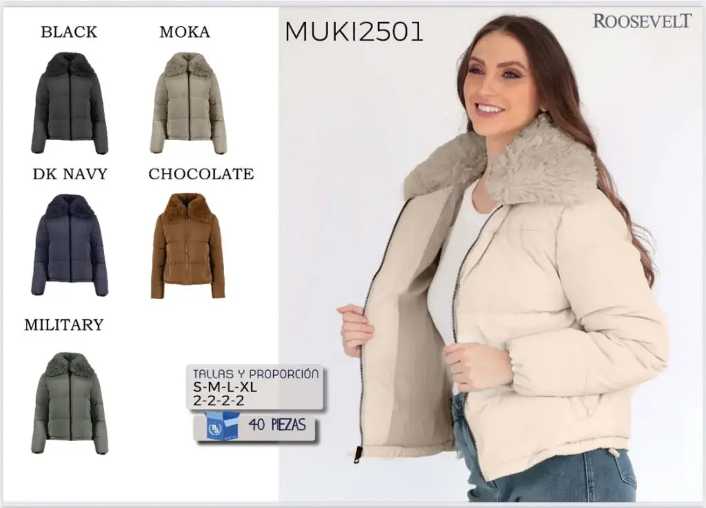 CHAMARRA ROOSEVELT MUKI 2501 (CAJA 40PZ)