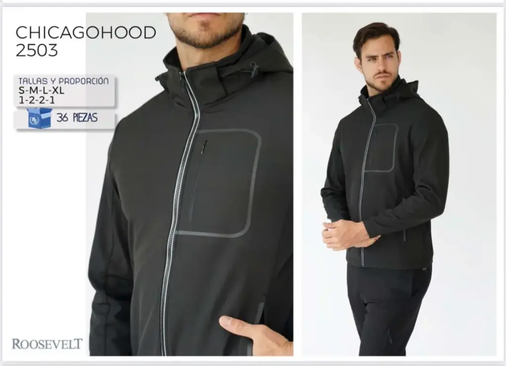 [ROOCHI2503-S] CHAMARRA ROOSEVELT CHICAGO HOOD 2503 (S)