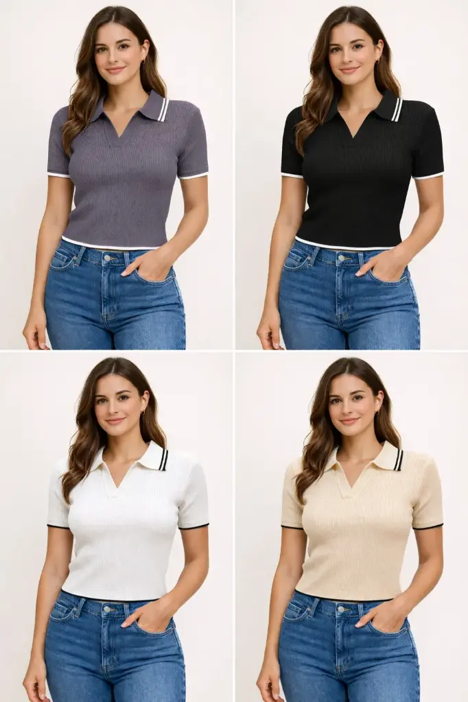 PLAYERA DAMA ROOSEVELT WSWPOLO 2503 (CAJA 24PZ)