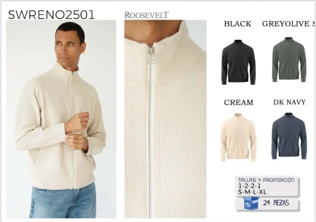 [ROOREN2501NEG-S] SUETER ROOSEVELT SWRENO 2501 (NEGRO, S)