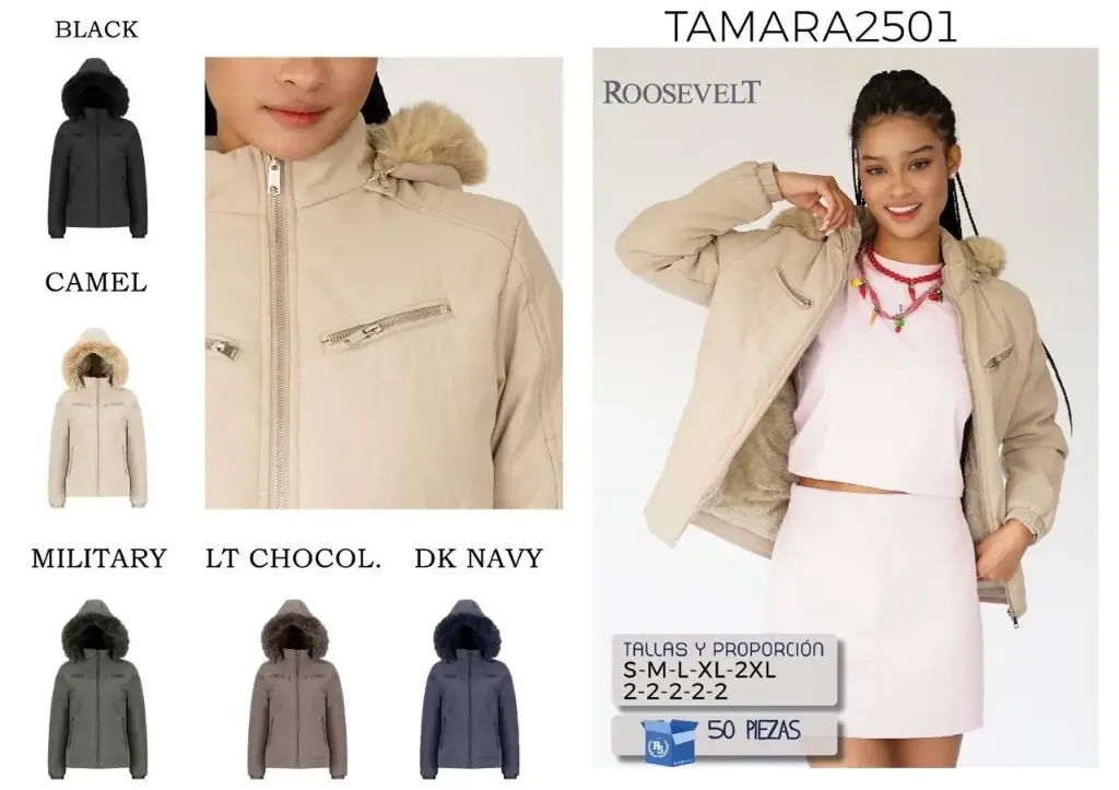 CHAMARRA ROOSEVELT TAMARA 2501 (CAJA 40PZ)