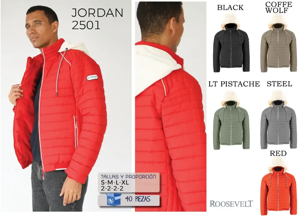 CHAMARRA ROOSEVELT JORDAN 2501 (CAJA 35PZ)