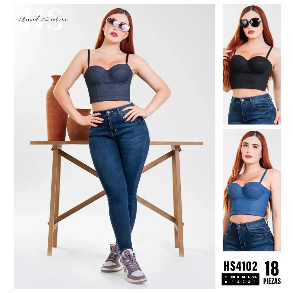 TOP CORSET HS4102 (AZUL, S)