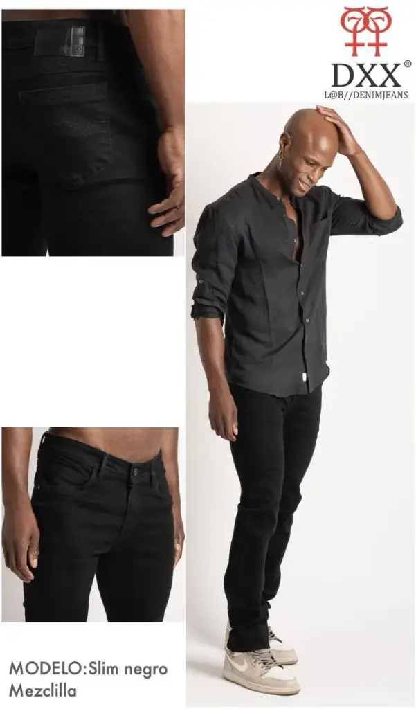 JEANS DOBLE XX SLIM NEGRO 557