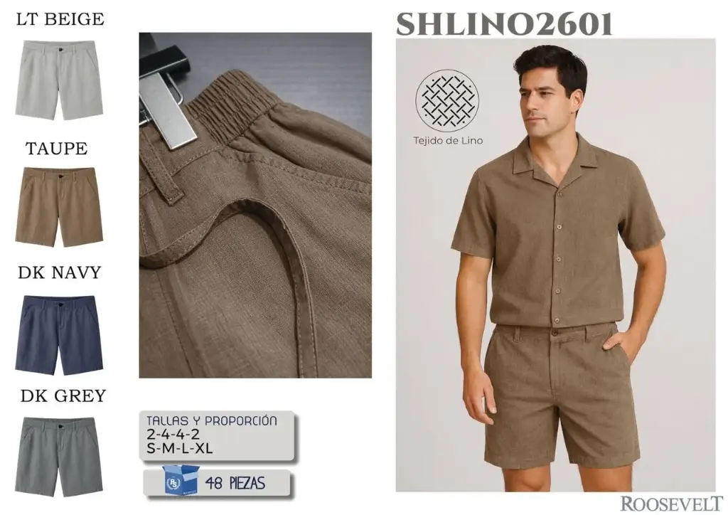 SHORT ROOSEVELT LINO 2601 (CAJA 24PZ)