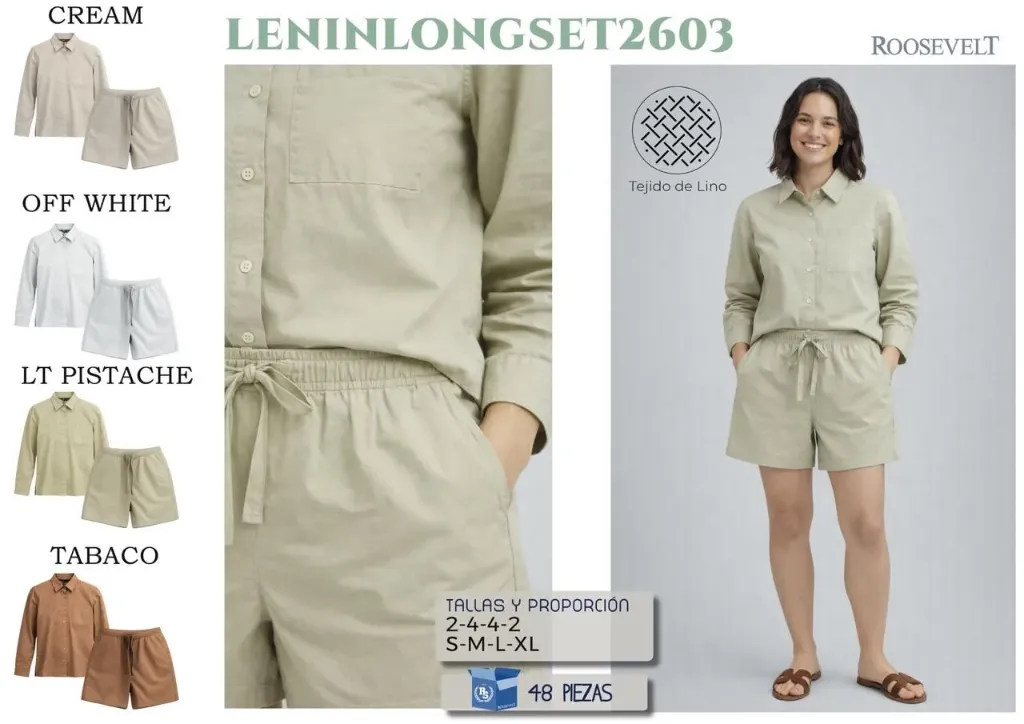 CONJUNTO MANGA LARGA ROOSEVELT LENIN 2603 (CAJA 24PZ)