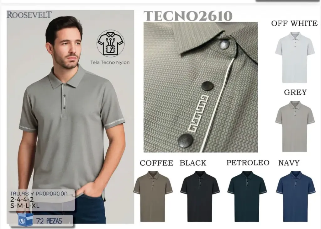 PLAYERA ROOSEVELT TECNO 2610 (CAJA 36PZ)
