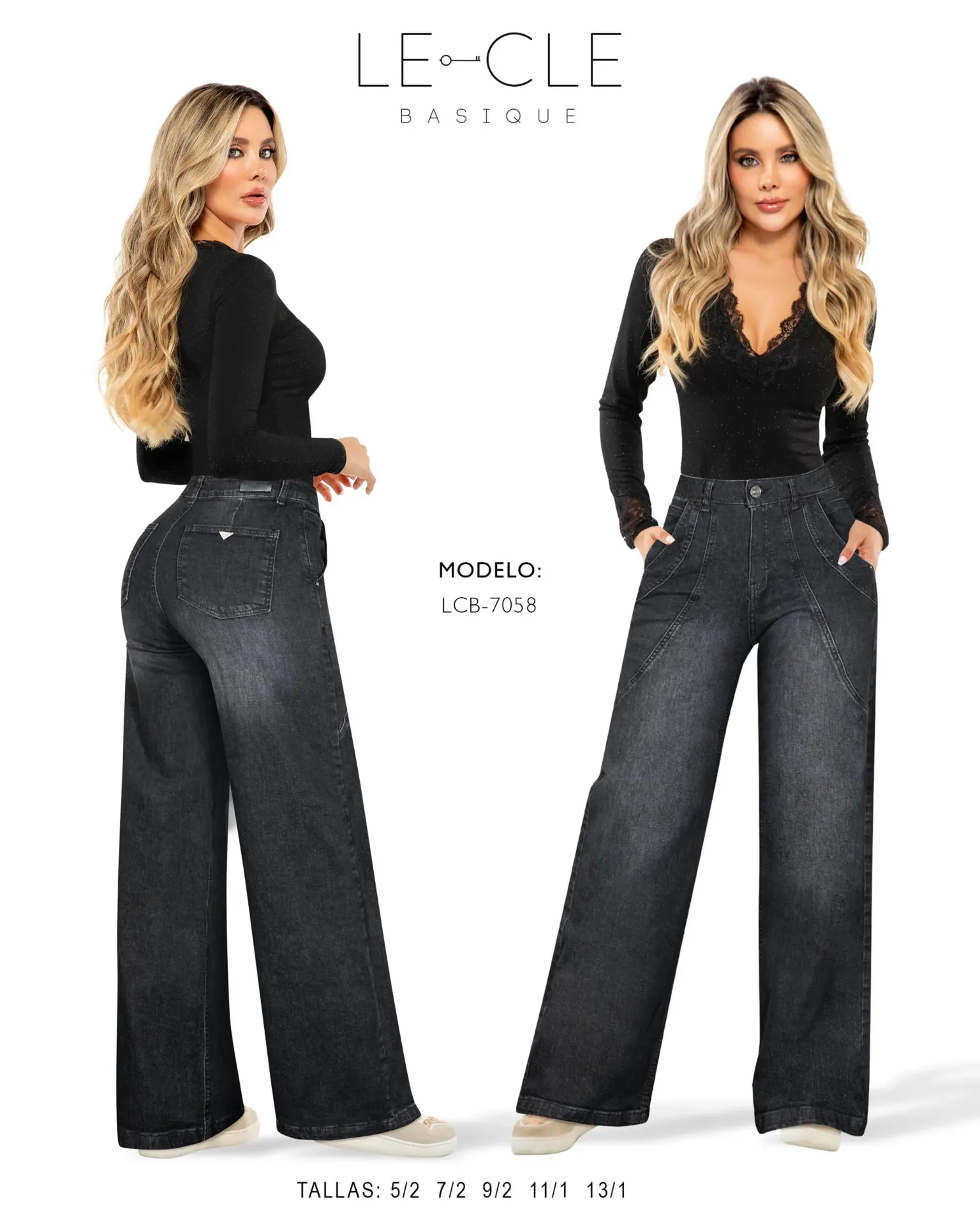 [LEC7058-5] JEANS LE CLE BASIQUE 7058 (5)