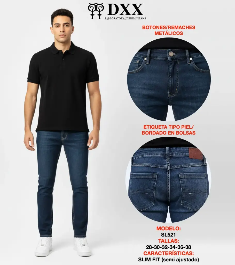 [DXX521-30] JEANS DOBLE XX SLIM 521 (30)