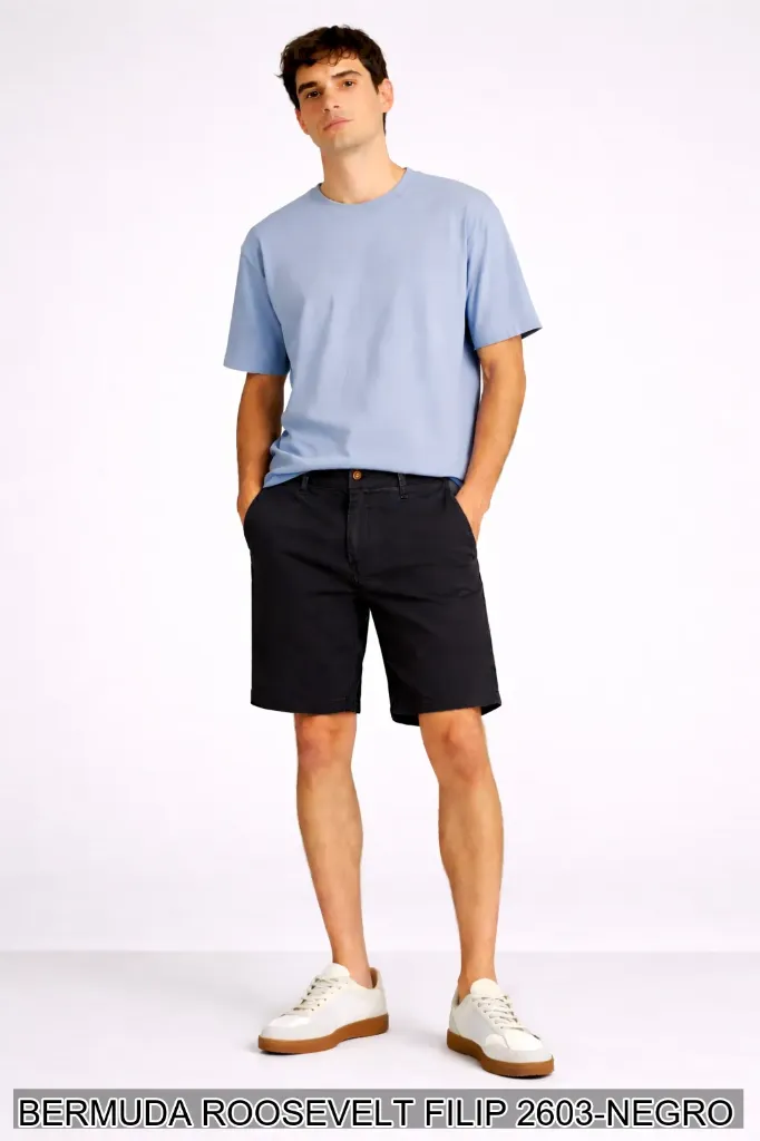 [ROOFIL2603NEG-S] BERMUDA ROOSEVELT FILIP 2603 (Negro, S)