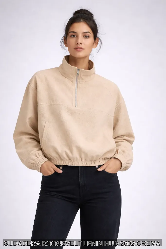 [ROOLENHUD2602CRE-S] SUDADERA ROOSEVELT LENIN HUD 2602 (Crema, S)