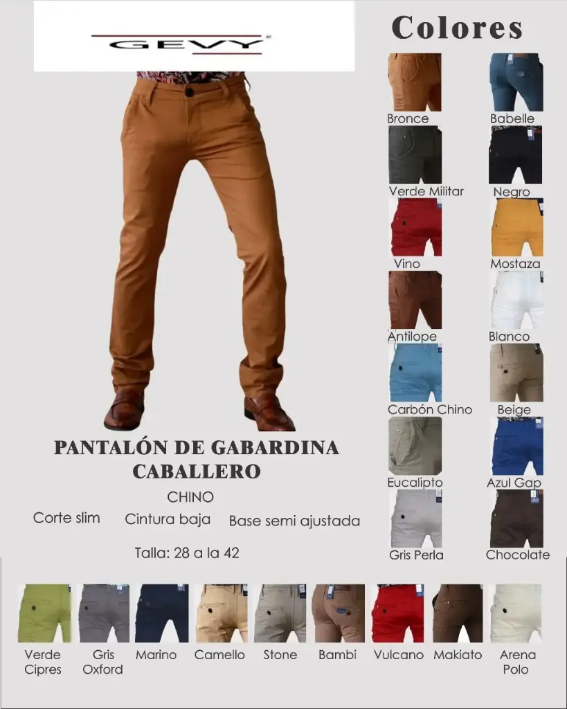 PANTALON GABARDINA GEVY