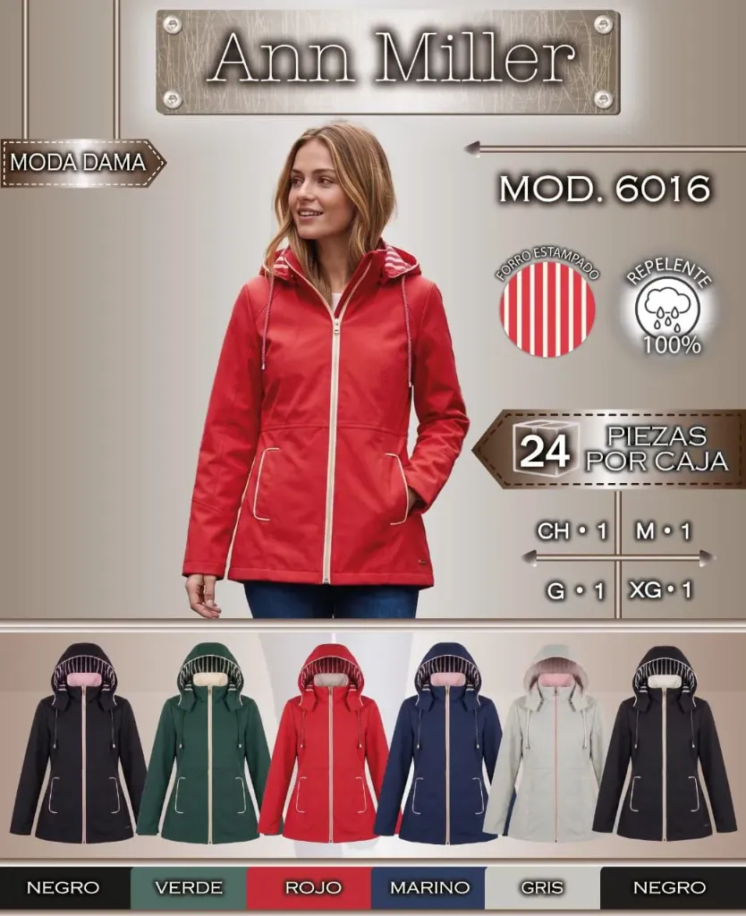[ANN6016GRI-S] GABARDINA ANN MILLER 6016 (Gris Claro, S)