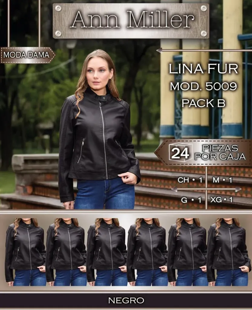 [ANNLINN5009NEG-S] CHAMARRA ANN MILLER LINA FUR 5009 (S)