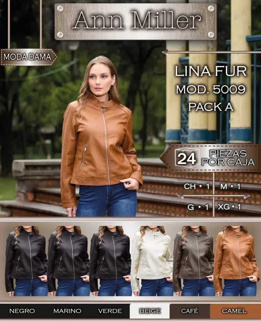 [ANNLINC5009NEG-S] CHAMARRA ANN MILLER LINA FUR 5009 COLORES (Negro, S)