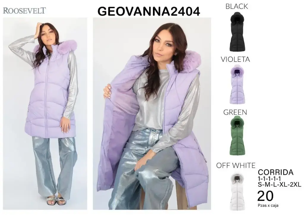 CHALECO ROOSEVELT GEOVANNA 2404 (CAJA 20PZ)