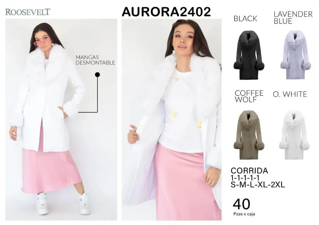 ABRIGO ROOSEVELT AURORA 2402 (CAJA 20 PZ)