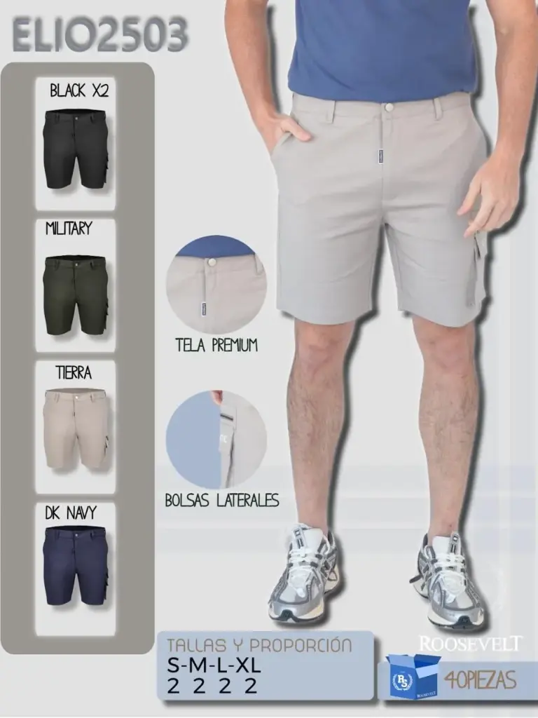 BERMUDA ROOSEVELT ELIO 2503 (CAJA 20PZ)