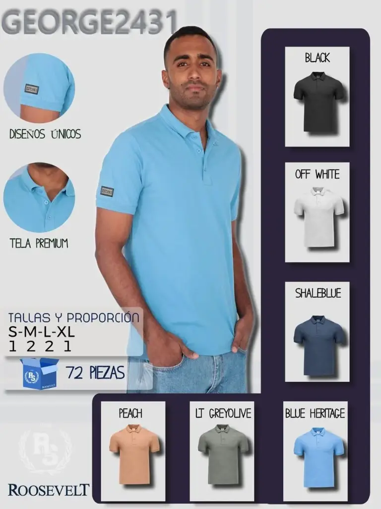 PLAYERA POLO ROOSEVELT GEORGE 2431