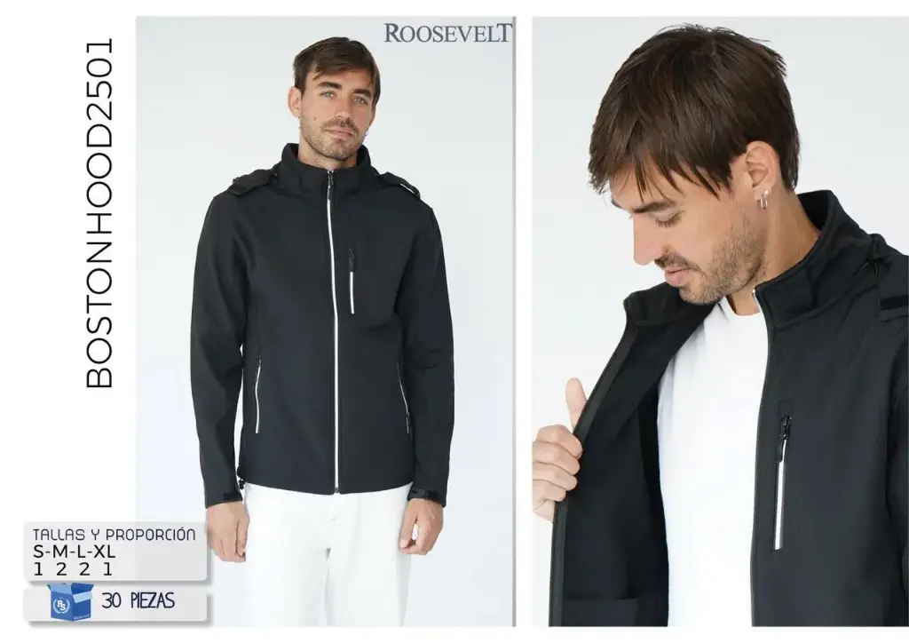 CHAMARRA ROOSEVELT BOSTON HOOD 2501 (CAJA 30PZS)