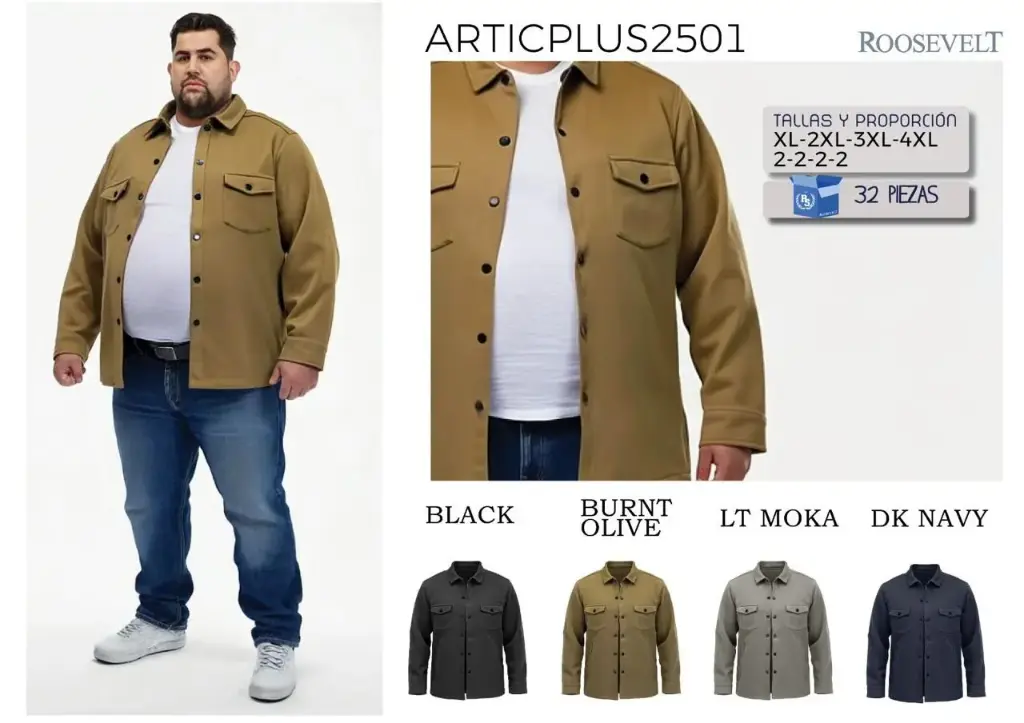 CHAMARRA ROOSEVELT ARTIC PLUS 2501 (CAJA 32 PZS)