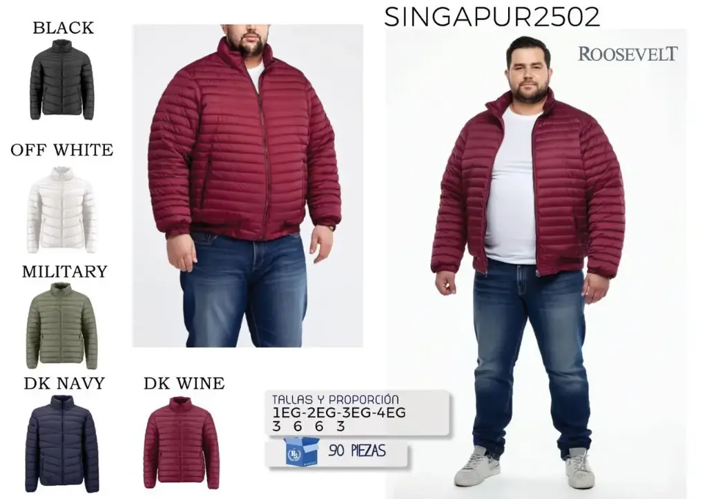 CHAMARRA ROOSEVELT SINGAPUR PLUS 2502 (CAJA 30PZS)