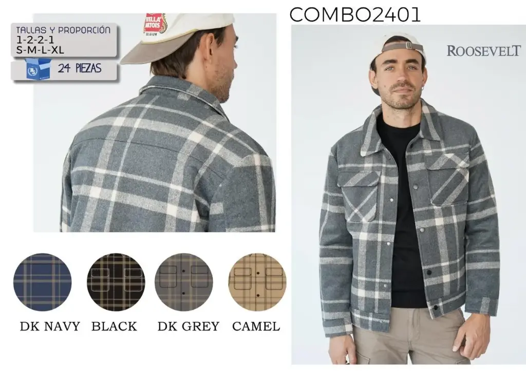CHAMARRA ROOSEVELT COMBO 2401 (CAJA 24 PZS)