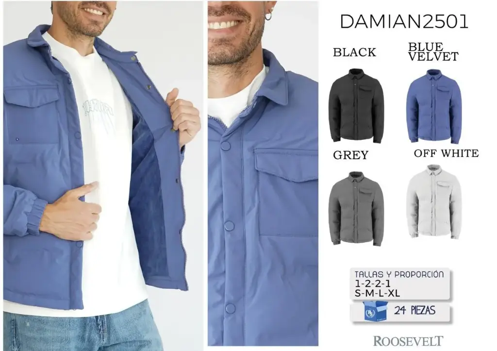 CHAMARRA ROOSEVELT DAMIAN 2501 (CAJA 24 PZS)