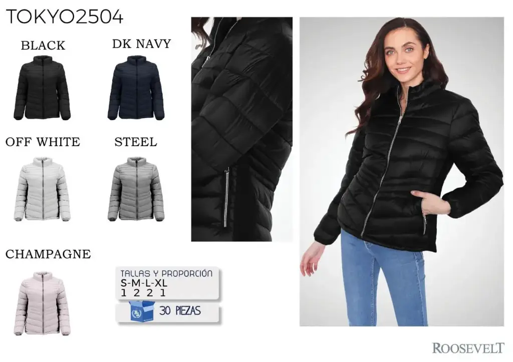 CHAMARRA ROOSEVELT TOKYO 2504 (NEGRO, S)