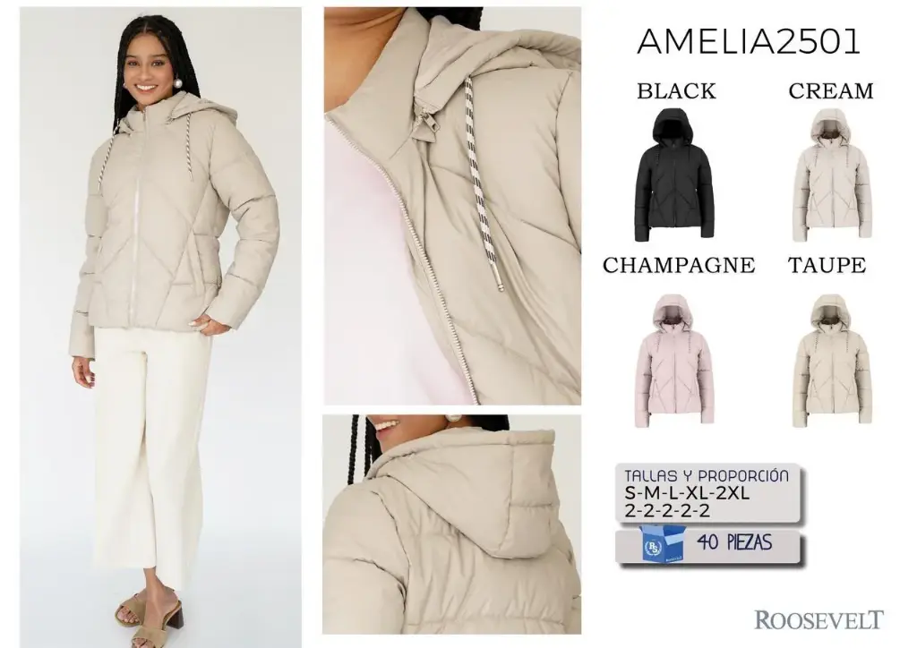 CHAMARRA ROOSEVELT AMELIA 2501 (NEGRO, S)