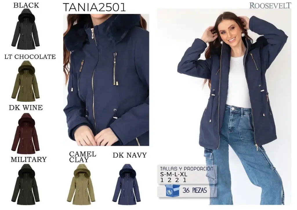 CHAMARRA ROOSEVELT TANIA 2501 (CAJA 36PZ)